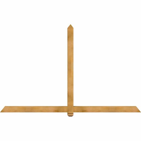 Ekena Millwork Eugene Rough Sawn Timber Gable Bracket, Western Red Cedar, 96"W x 60"H x 4"D x 4"F, 15/12 Pitch GBW096X60X0404EUG00RWR